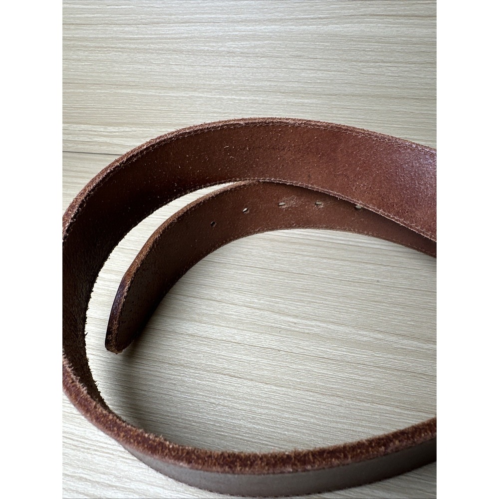 Fossil Womens Brown Leather Belt Gold Buckle Medium Leather Adjustable Solid - Picture 14 of 15